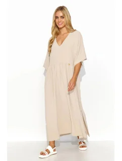 Denní šaty béžové  model 20240545 - Makadamia