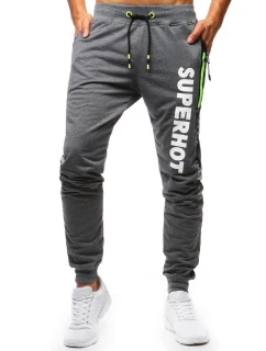 Pánské antracitové teplákové kalhoty FashionStreet UX3520