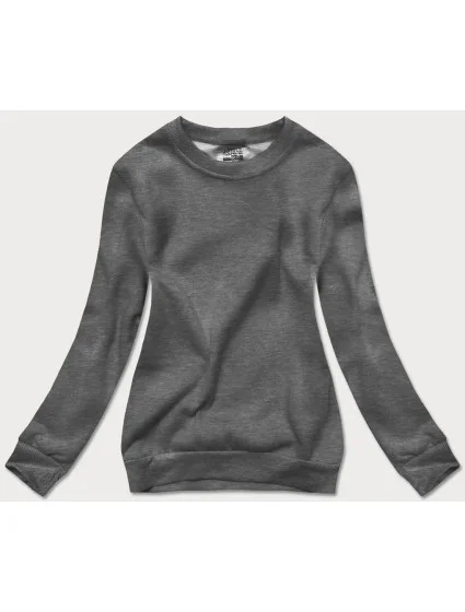 Dámská tepláková mikina v grafitové barvě se stahovacími lemy model 17038502 - J.STYLE