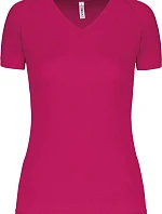 Kariban ProAct PA 477 Dámské sportovní tričko s výstřihem do V 20.P477 fuchsia