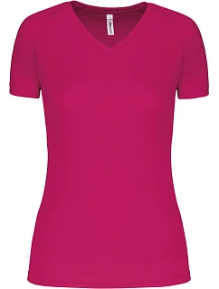Kariban ProAct PA 477 Dámské sportovní tričko s výstřihem do V 20.P477 fuchsia