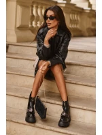 Dámské lakové boty na zip D&A MR870-94 černé Dámské lakové boty na zip D&A MR870-94 černé