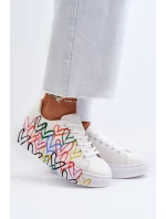 Dámské tenisky se srdíčky Bílé model 21648624 - Boto