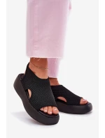 Dámské sandály na platformě černé model 21702370 - Boto Dámské sandály na platformě černé model 21702370 - Boto