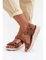 Dámské sportovní sandály model 22149811 hnědé - Artiker