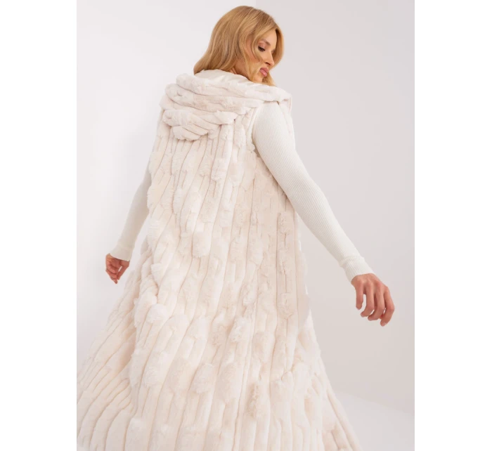 Kamizelka AT KZ model 20493296 1.06 ecru - FPrice Kamizelka AT KZ model 20493296 1.06 ecru - FPrice