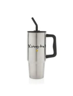 KRÁSNÝ DEN - stříbrný cestovní termohrnek 900 ml KRÁSNÝ DEN - stříbrný cestovní termohrnek 900 ml