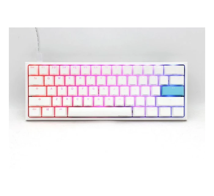 model 21491705 Herní klávesnice USB QWERTZ německá bílá - Ducky