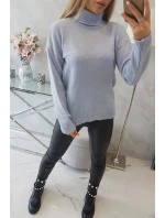 Svetr s rolákem modrý
