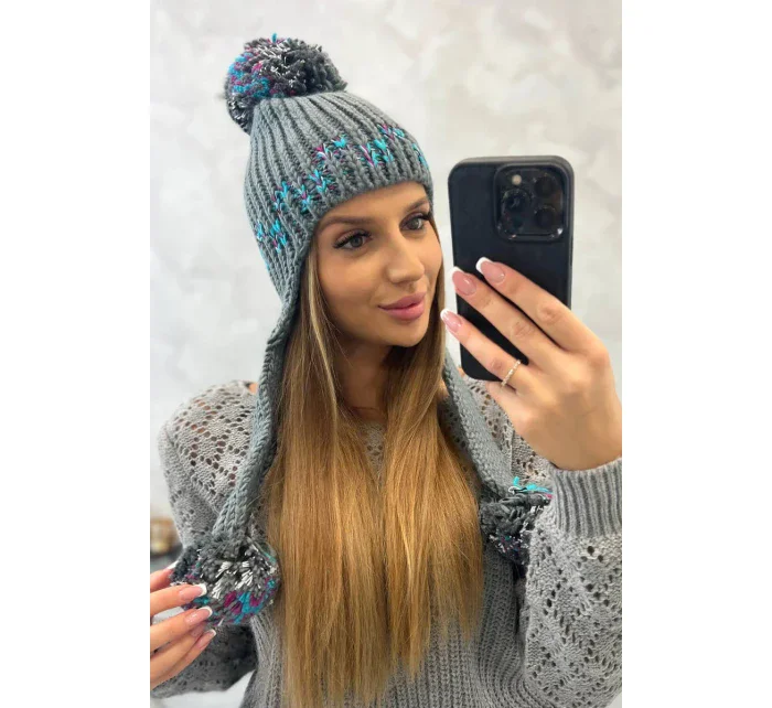 Dámská ušanka Nadia K321 tmavě šedá