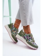 Dámské kožené tenisky na platformě Maciejka 06390-09 seledýnové