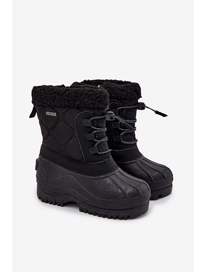 Zateplené dětské sněhule na zip Big Star model 21705995 Černé - Big Star Shoes Zateplené dětské sněhule na zip Big Star model 21705995 Černé - Big Star Shoes