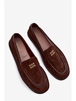 Dámské ploché mokasíny model 22100012 Čokoládové - VINCEZA