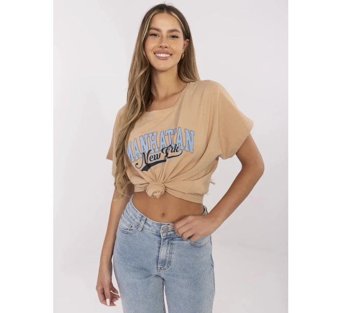 T shirt CLM TS model 21121751 camelowy - FPrice