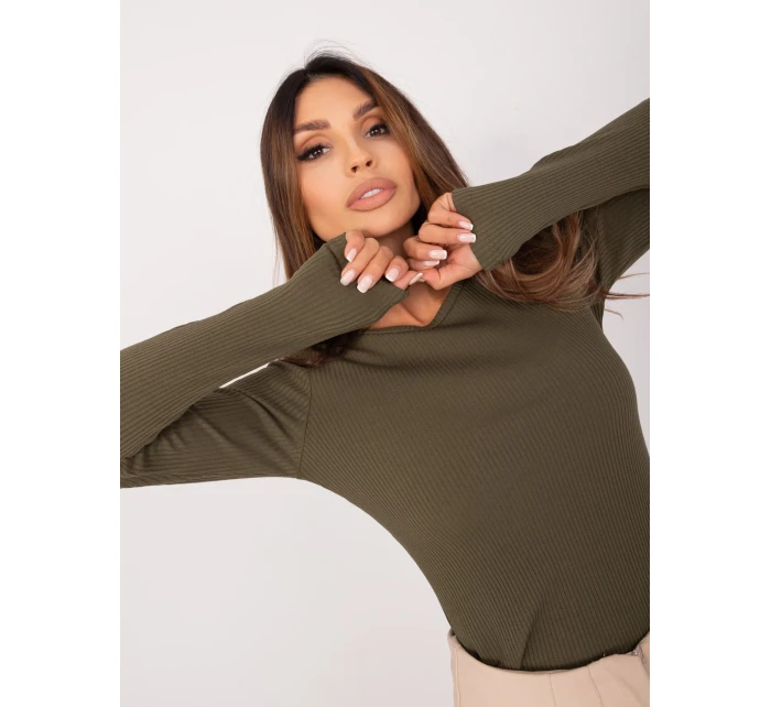 Bluzka RV BZ model 20136653 khaki - FPrice Bluzka RV BZ model 20136653 khaki - FPrice