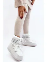 Dámské bílé boty do sněhu se zavazováním model 20039028 - Kesi Dámské bílé boty do sněhu se zavazováním model 20039028 - Kesi