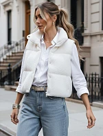 Dámská krémová vesta z ovčí kůže BEEWARM FashionStreet TY3801