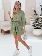 Letní mušelínové šaty LYVONNE tmavě zelené FashionStreet EY2616