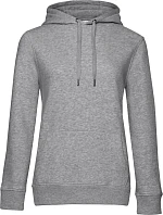 B&C QUEEN Hooded_° Dámská mikina s kapucí 01.W02Q heather grey