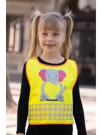 Korntex FUN Dětská bezpečnostní vesta 76.FUNY hi vis yellow/elephant Korntex FUN Dětská bezpečnostní vesta 76.FUNY hi vis yellow/elephant