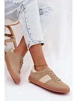 Dámské tenisky z umělé semišové kůže Big Star model 22185500 Béžové - Big Star Shoes Dámské tenisky z umělé semišové kůže Big Star model 22185500 Béžové - Big Star Shoes