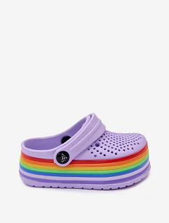 Dětské pěnové sandály s fialovými barevnými pásky Children's Foam Purple Straps Tansy