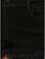 Szorty damskie z wysokim stanem czarne model 22120869 - FashionStreet