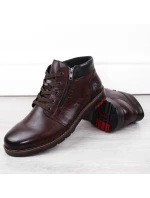 Kožené pohodlné zateplené boty M model 20539794 brown - Rieker
