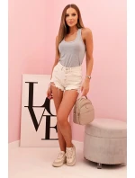 Dámská bavlněná bokserka na širokých ramínkách šedá