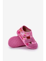 Dětské pantofle na suchý zip s růžové model 21682749 - Milami