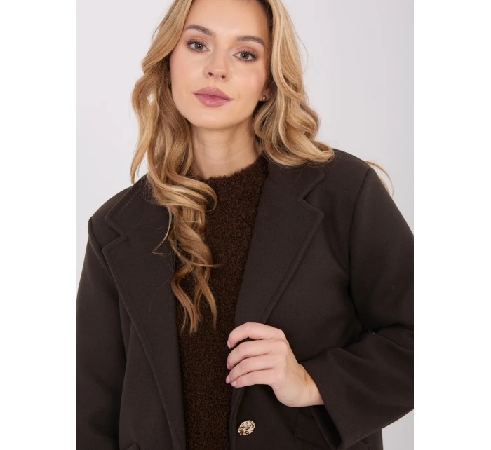 Płaszcz IT PL model 21782494 ciemny brązowy - FPrice Płaszcz IT PL model 21782494 ciemny brązowy - FPrice