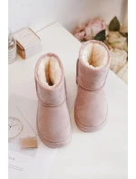 Dětské Zateplené Kotníkové Sněhule Růžové Gooby