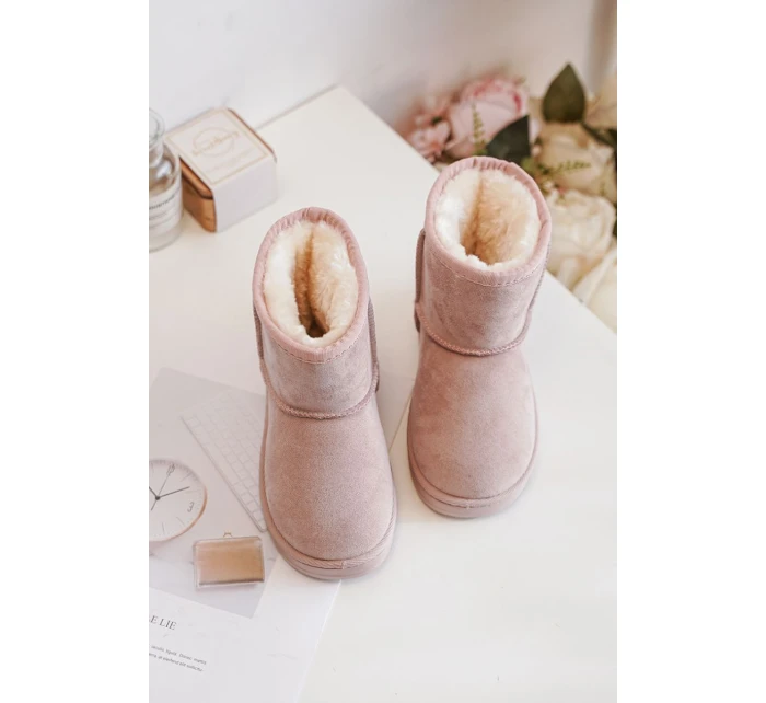 Dětské Zateplené Kotníkové Sněhule Růžové Gooby