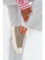 Dámské plátěné tenisky na platformě Big Star – šedé Dámské plátěné tenisky na platformě Big Star – šedé