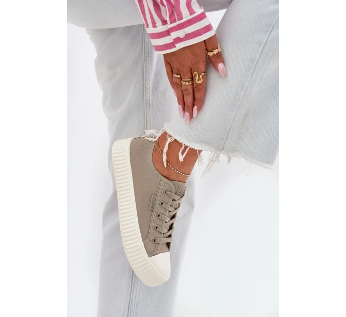 Dámské plátěné tenisky na platformě Big Star – šedé Dámské plátěné tenisky na platformě Big Star – šedé