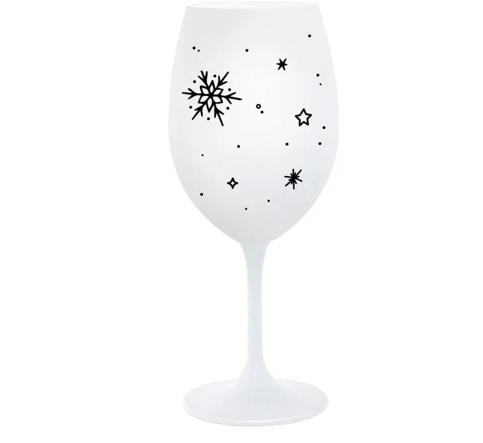 ZIMĚNKA - bílá sklenice na víno 350 ml ZIMĚNKA - bílá sklenice na víno 350 ml