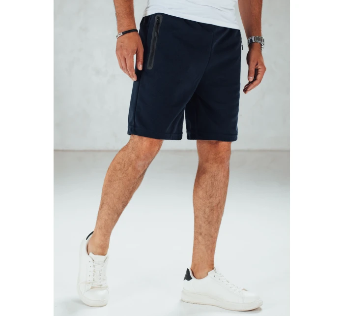 FashionStreet pánské tmavě modré teplákové šortky SX2472