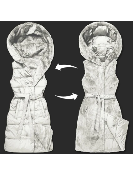 oboustranná vesta v barvě ecru model 21310508 - MINORITY