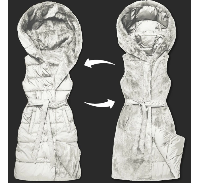 oboustranná vesta v barvě ecru model 21310508 - MINORITY