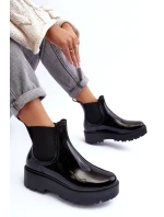 Lakované Kalhoty Boty Na Platformě Big Star model 21635193 Černé - Big Star Shoes Lakované Kalhoty Boty Na Platformě Big Star model 21635193 Černé - Big Star Shoes