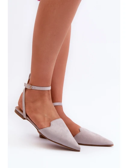 Šedé baleríny z semiše s model 21666742 - Boto Šedé baleríny z semiše s model 21666742 - Boto