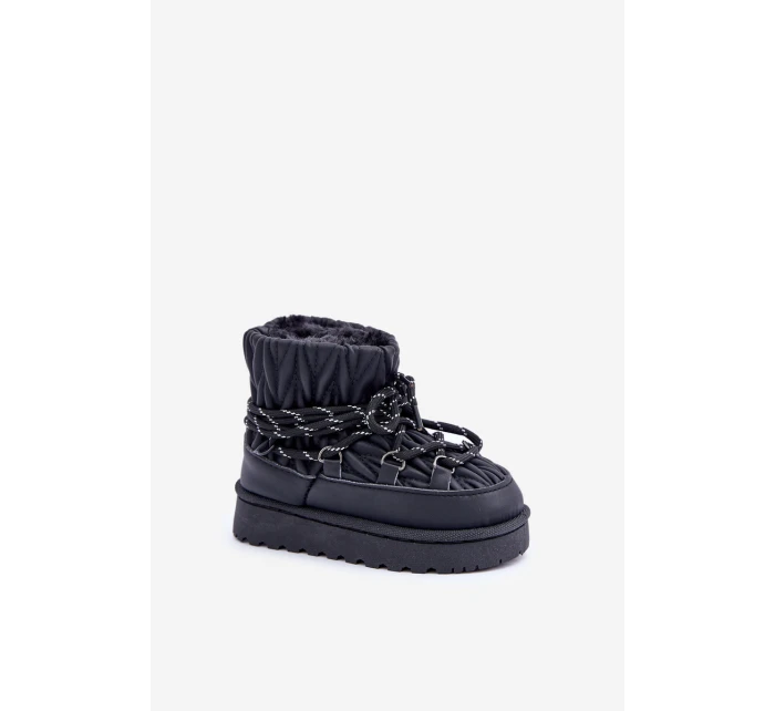 Dětské Zimní Boty S Kožíškem Černé model 21680341 - Boto