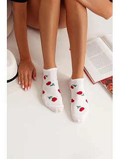 Dámské nízké ponožky s model 22045015 bílé - Milena