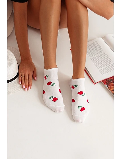 Dámské nízké ponožky s model 22045015 bílé - Milena