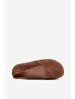 Dámské barefoot baleríny z přírodní semiš hnědé model 22368173 - Boto Dámské barefoot baleríny z přírodní semiš hnědé model 22368173 - Boto