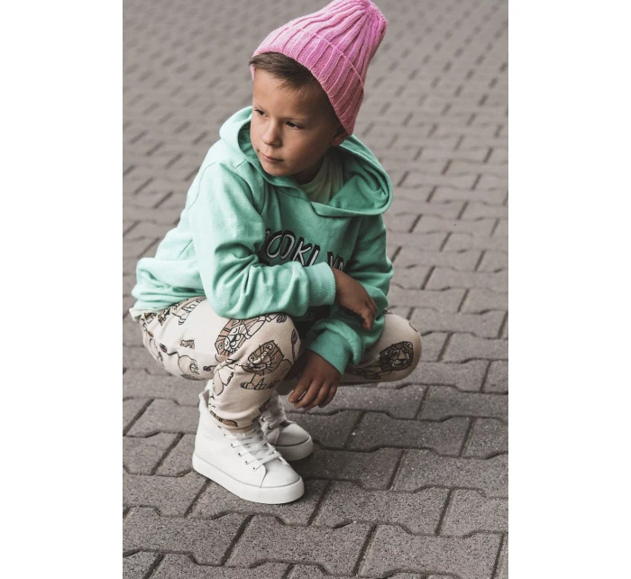 Dětské vysoké tenisky se zipem Big Star KK374227 Bíle Dětské vysoké tenisky se zipem Big Star KK374227 Bíle