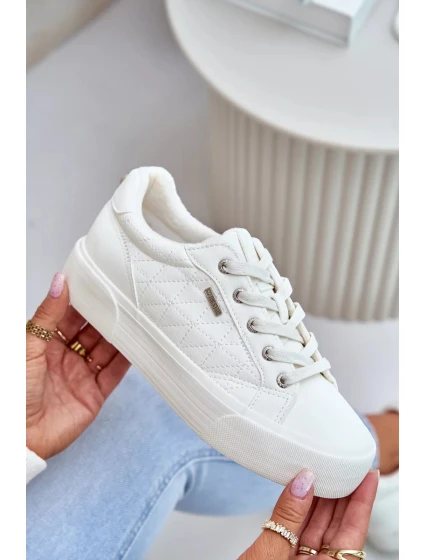 Dámské tenisky na platformě zateplené Big Star – bílé Dámské tenisky na platformě zateplené Big Star – bílé