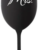 MRS. - černá sklenice na víno 350 ml