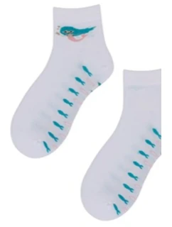 TENKÉ PONOŽKY BARVA 2-6 LET DÍVKY BÍLÁ 21-23