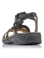 Černé kožené sandály W model 22050404 Rieker - Inny Černé kožené sandály W model 22050404 Rieker - Inny
